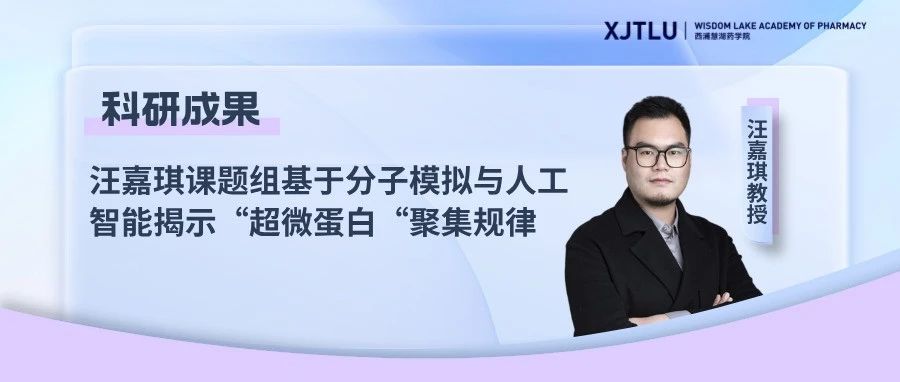 汪嘉琪课题组基于分子模拟与人工智能揭示“超微蛋白“聚集规律